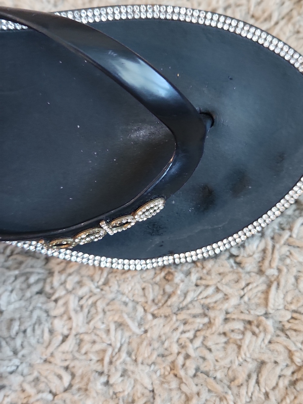 Bebe Bejeweled Flip Flops - Picture 8 of 8